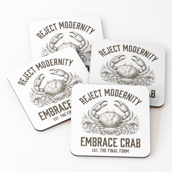 Item preview, Reject Modernity Embrace Crab Carcinization Evolution Meme designed and sold by Mason-Pride.