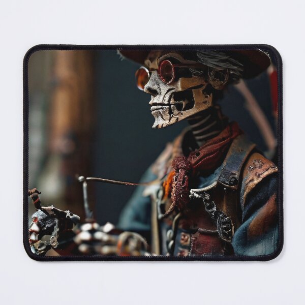 Item preview, Steampunk skeleton with hat and glasses designed and sold by Mianku | Für das Leben.