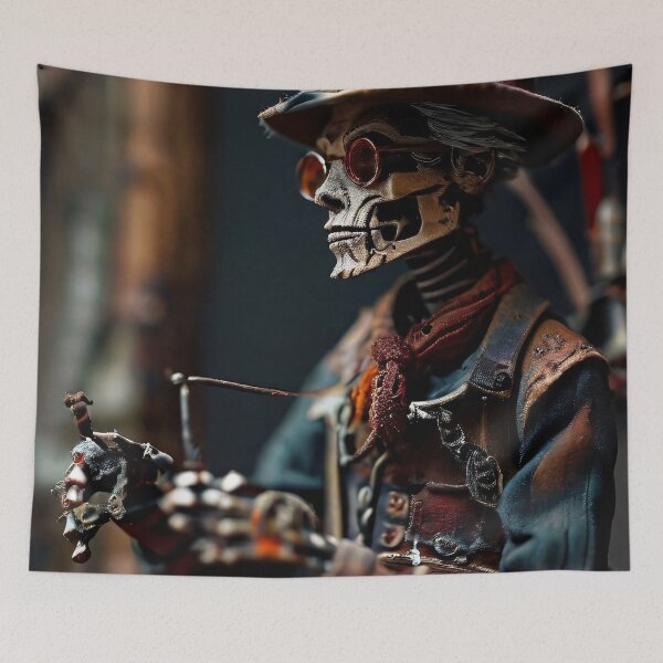 Item preview, Steampunk skeleton with hat and glasses designed and sold by Mianku | Für das Leben.