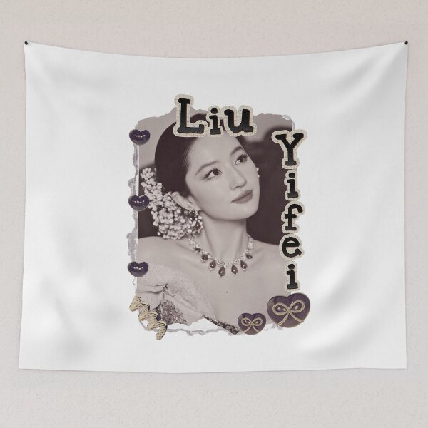 Item preview, Liu Yifei (刘亦菲) Chinese Actress Art Chinese Celebrity Illustration Scrapbook Collage Cozy Y2K Vintage Design designed and sold by HELL0WBELLO.