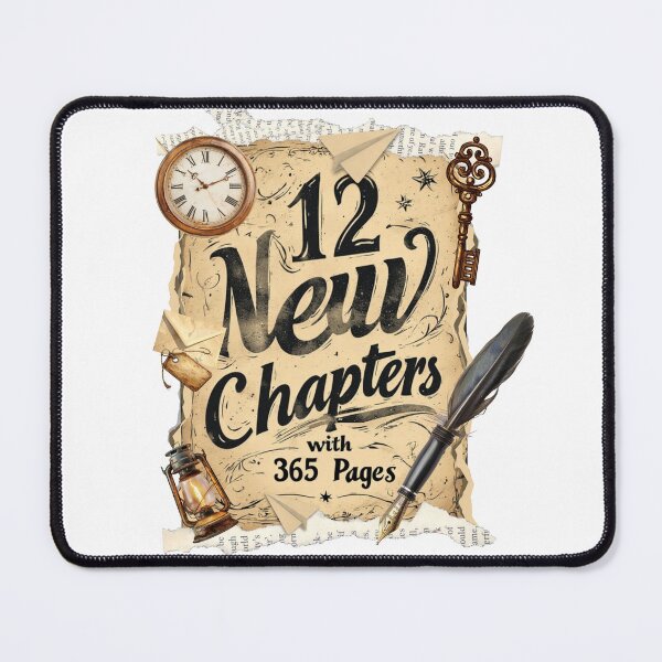 Item preview, Vintage 12 New Chapters with 365 Pages | New Year Quotes designed and sold by crizzysketch.