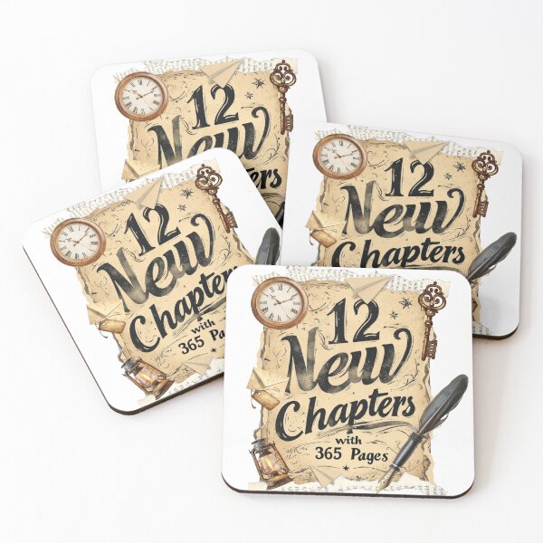 Item preview, Vintage 12 New Chapters with 365 Pages | New Year Quotes designed and sold by crizzysketch.