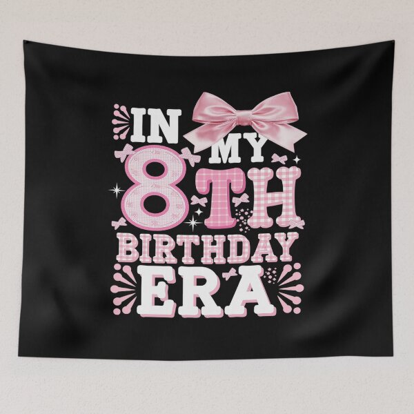 Item preview, Kids In My 8th Birthday Era Girl 8 Year Old Coquette Bow designed and sold by MythWoot.