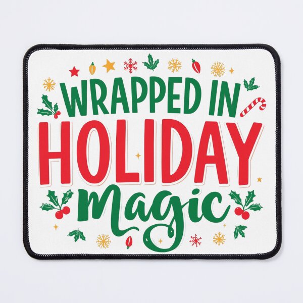 Item preview, Wrapped in Holiday Magic – Festive Christmas Typography Design designed and sold by Graphic Therapist.
