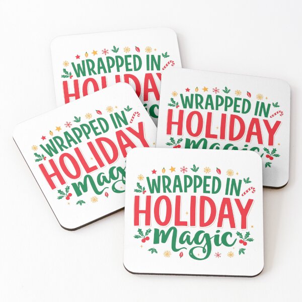 Item preview, Wrapped in Holiday Magic – Festive Christmas Typography Design designed and sold by Graphic Therapist.