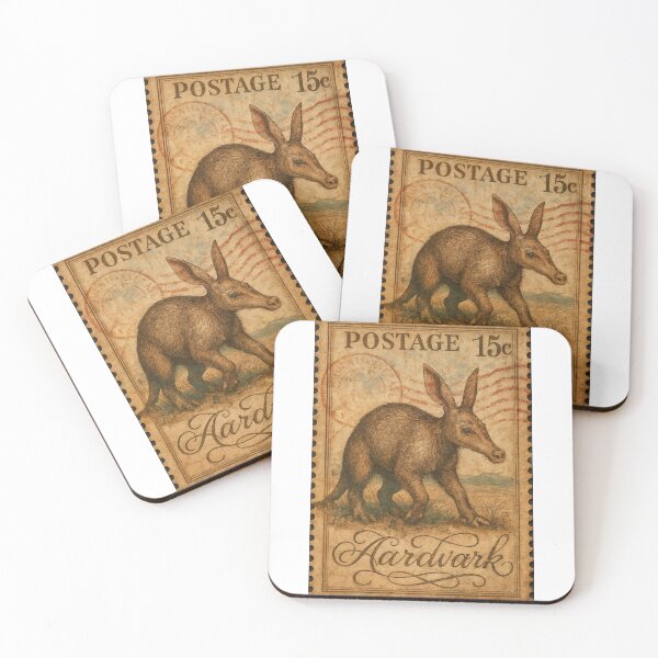 Item preview, Philatelic Wild: Aardvark Elegance in Vintage Stamp Form designed and sold by ForeverPrintsOK.