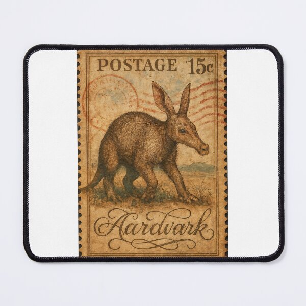 Item preview, Philatelic Wild: Aardvark Elegance in Vintage Stamp Form designed and sold by ForeverPrintsOK.