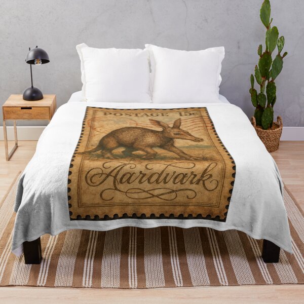Item preview, Philatelic Wild: Aardvark Elegance in Vintage Stamp Form designed and sold by ForeverPrintsOK.