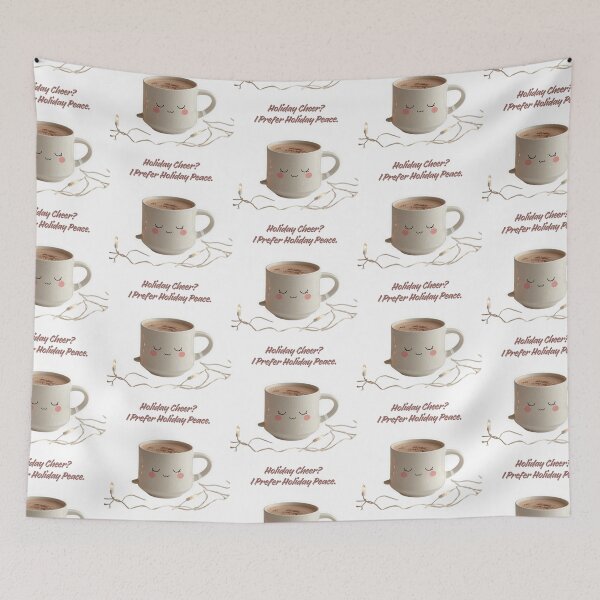 Item preview, Holiday Cheer? I Prefer Holiday Peace – Cozy Introvert Humor, Kawaii Holiday designed and sold by PIXelayDesigns.