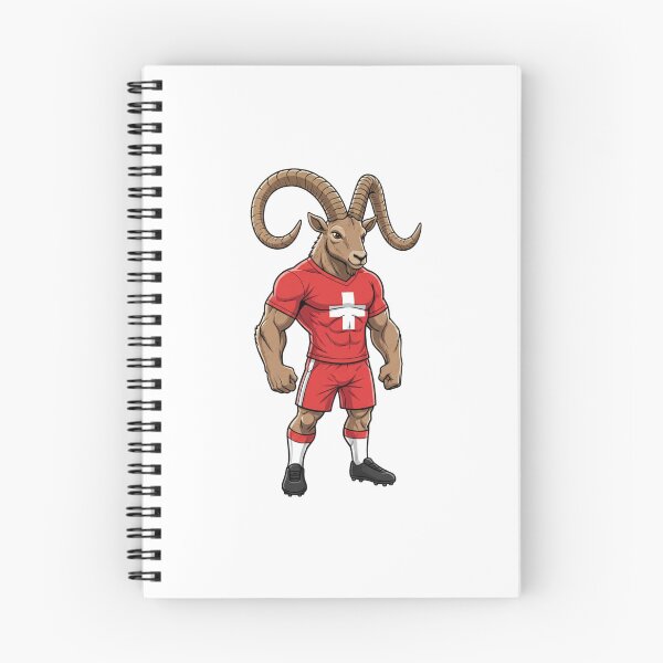 Item preview, Strong Swiss Ibex Football Mascot 2026 designed and sold by ArtByKatti.