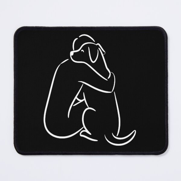 Item preview, pet memorial - pet loss - dog memorial - in loving memory - shelter volunteer - dog line art - forever loved - senior dog - special needs dog - one line drawing - minimal line art designed and sold by JansenGS.