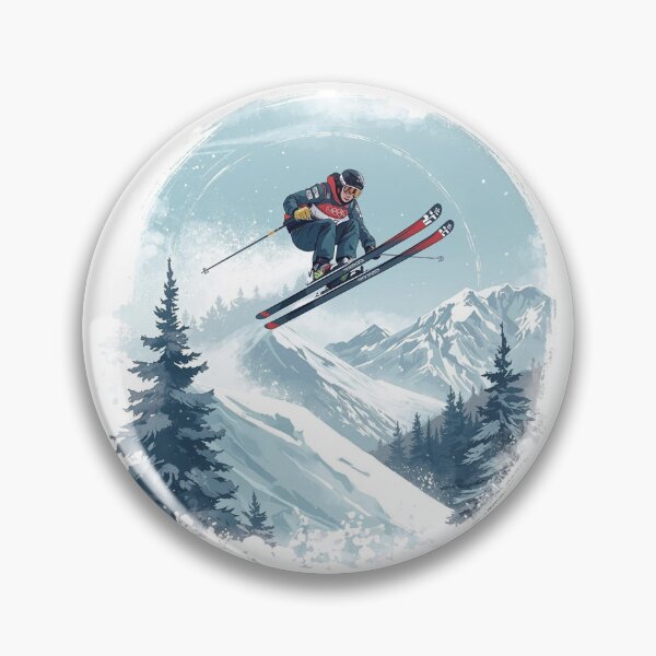 Item preview, Winter Sports Games Arena Ski Jumping Competition Sticker designed and sold by colorleafz.