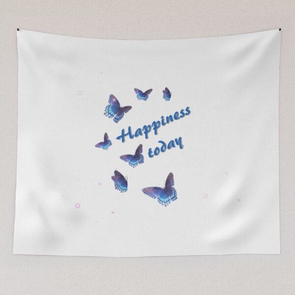 Item preview, Happiness Today – Blue & Purple Butterflies designed and sold by memefeather.