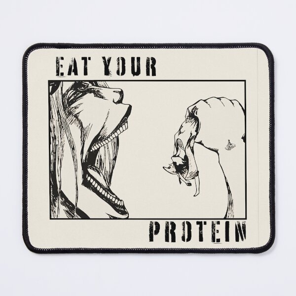 Item preview, Eat Your Protein Anime Illustration – Dark Manga Gym Motivation Art designed and sold by thudoando.