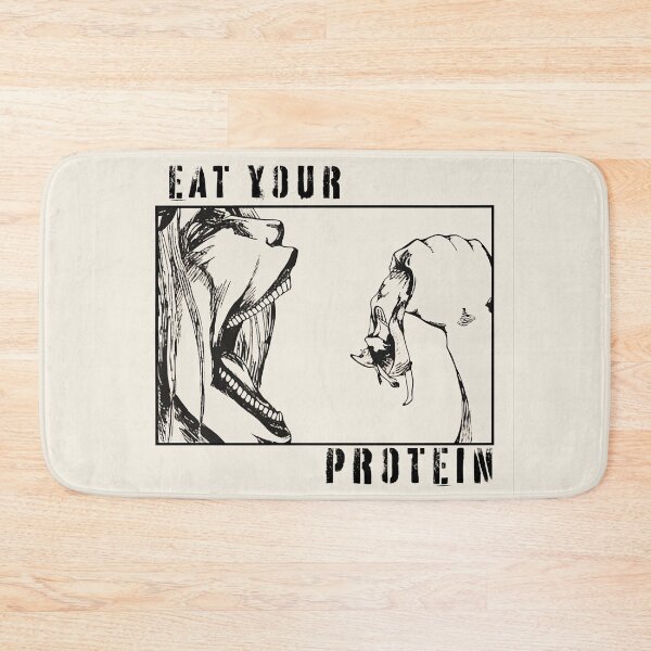 Item preview, Eat Your Protein Anime Illustration – Dark Manga Gym Motivation Art designed and sold by thudoando.