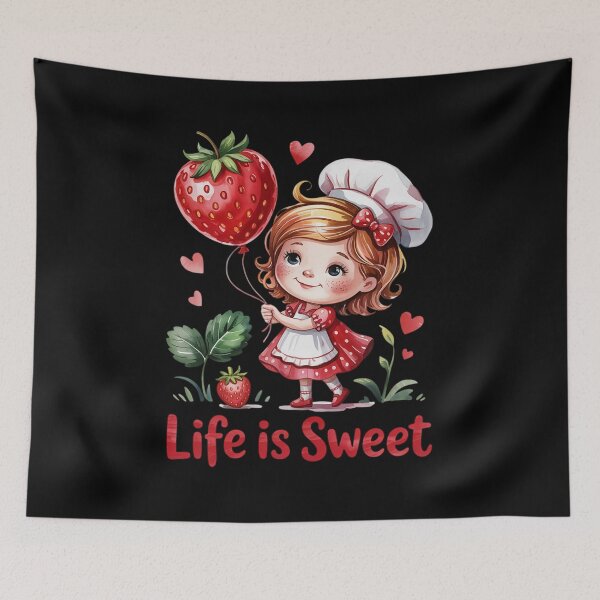 Item preview, Strawberry Life Is Sweet Lovely Strawberry Garden Raglan Baseball  designed and sold by KotexTemu.