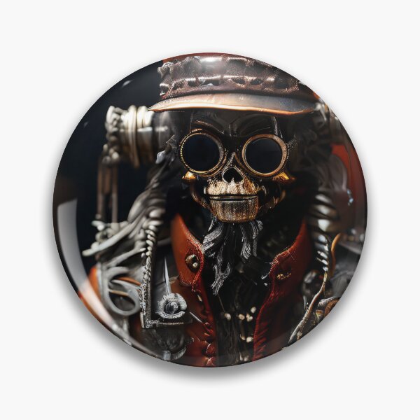 Item preview, Steampunk skeleton figure in detailed portrait designed and sold by Mianku | Für das Leben.