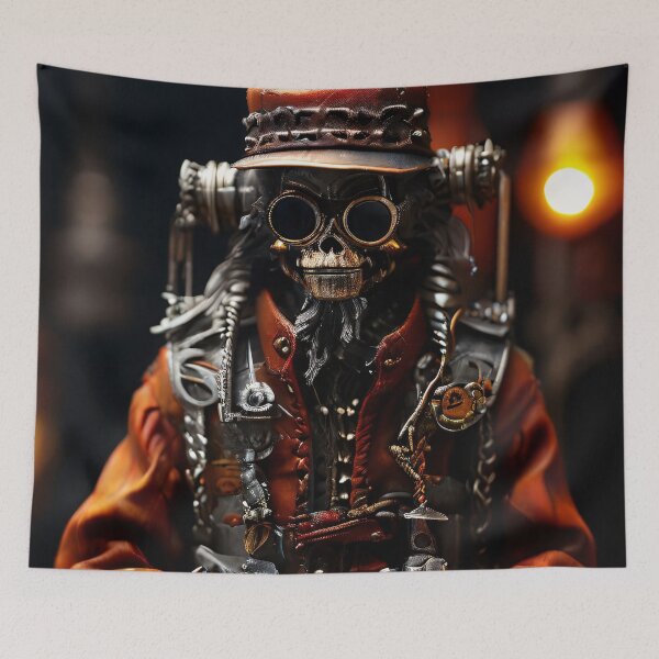 Item preview, Steampunk skeleton figure in detailed portrait designed and sold by Mianku | Für das Leben.
