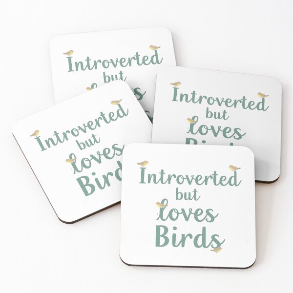 Item preview, Introvert but Obsessed with Birds – Funny Minimal Bird Lover Typography designed and sold by NatureNookTees.