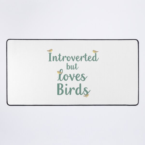 Item preview, Introvert but Obsessed with Birds – Funny Minimal Bird Lover Typography designed and sold by NatureNookTees.