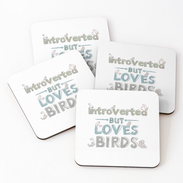 Item preview, Socially Tired but Loves Birds – Funny Introvert Bird Lover Quote designed and sold by NatureNookTees.