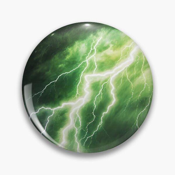 Item preview, Green Lightning Bolt in Thunderstorm, Ai Generated Art  designed and sold by ACC .
