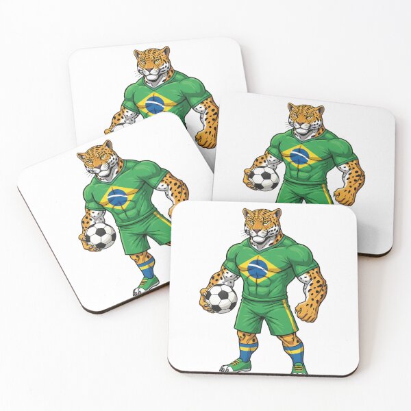 Item preview, Powerful Brazilian Jaguar Football Mascot 2026 designed and sold by ArtByKatti.