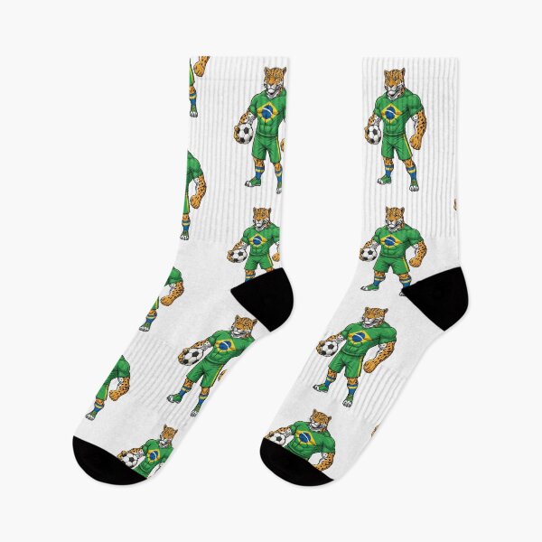 Item preview, Powerful Brazilian Jaguar Football Mascot 2026 designed and sold by ArtByKatti.