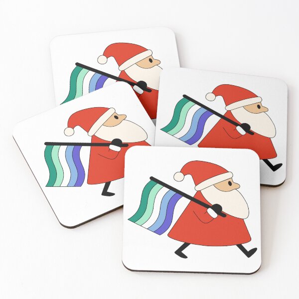 Item preview, Kawaii Santa With gay man Flag – LGBTQ Christmas designed and sold by Cannaxes Studio.