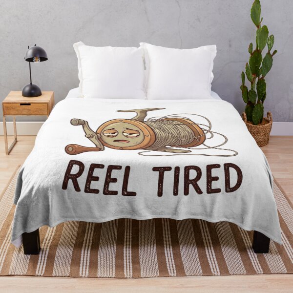 Item preview, Reel Tired Funny Fishing Pun Dad Joke designed and sold by EverBranz-stor.