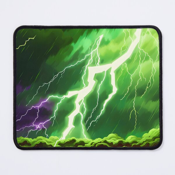 Item preview, Green Lightning Bolt in Thunderstorm, Ai Generated Art  designed and sold by ACC .