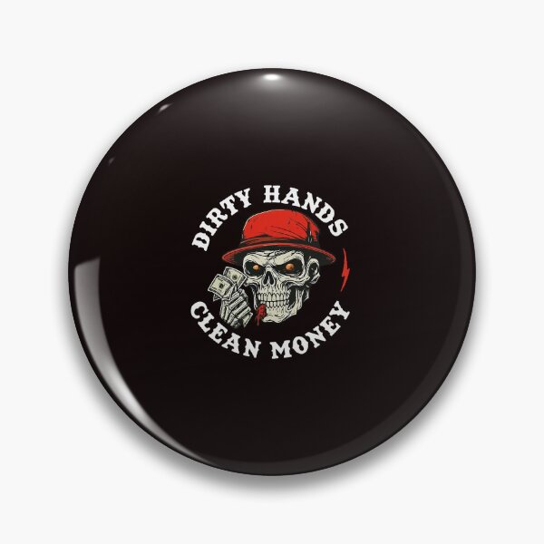 Item preview, Dirty Hands Clean Money Skull designed and sold by ImeldaSparks.