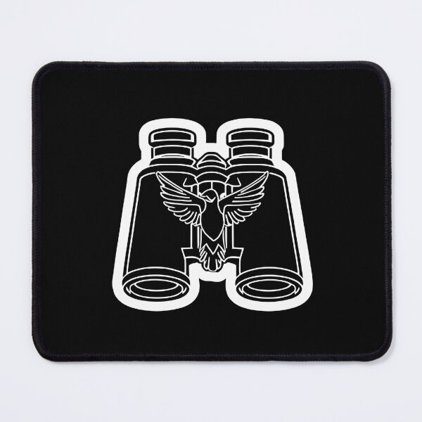 Item preview, Binoculars to Bird Minimal Line Art – Birdwatching Nature Sticker designed and sold by NatureNookTees.
