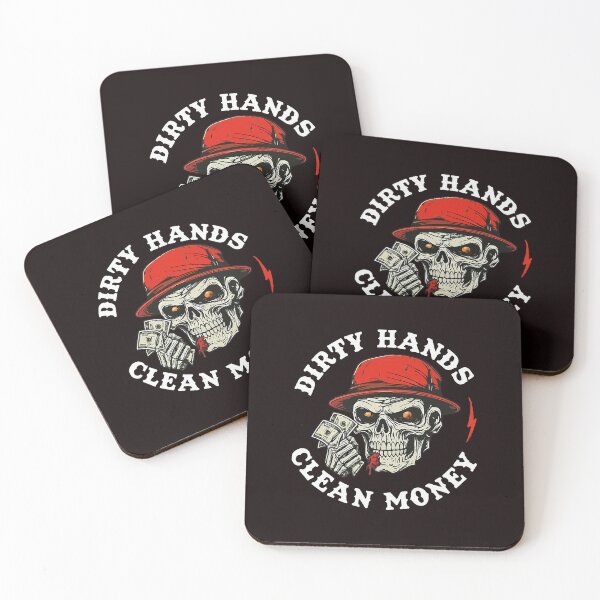 Item preview, Dirty Hands Clean Money Skull designed and sold by ImeldaSparks.