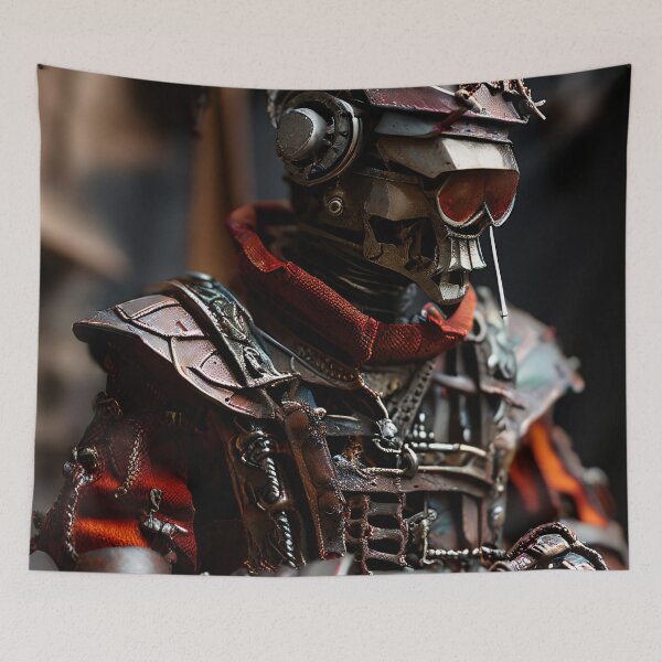 Item preview, Metallic samurai warrior in steampunk style designed and sold by Mianku | Für das Leben.