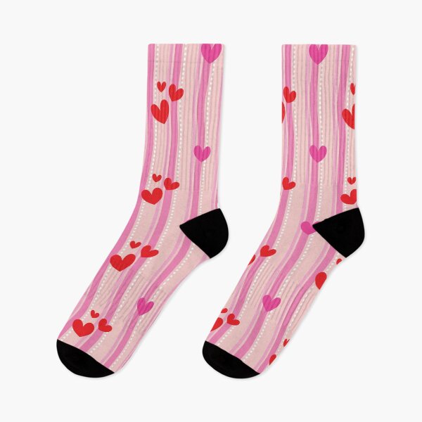 Item preview, Seamless Valentine Heart Pattern with Pink Stripes designed and sold by RS4you.