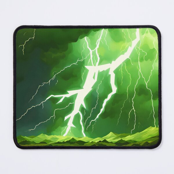 Item preview, Green Lightning Bolt in Thunderstorm, Ai Generated Art  designed and sold by ACC .