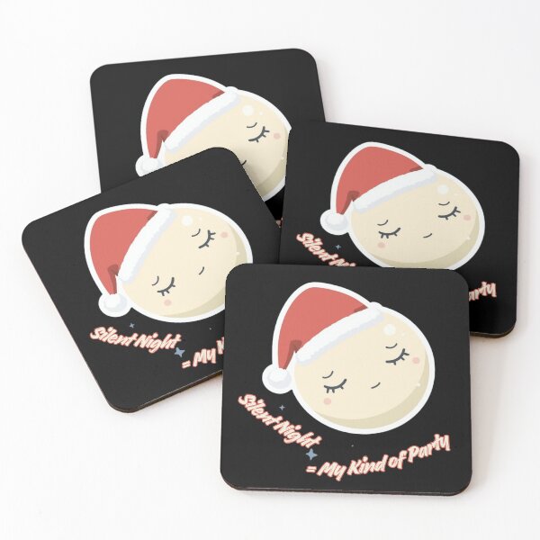 Item preview, Silent Night = My Kind of Party – Cozy Introvert Humor, Full Moon Holiday designed and sold by PIXelayDesigns.