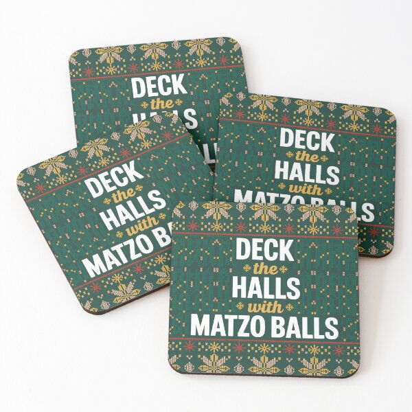 Item preview, Deck The Halls with Matzo Balls – Funny Chanukah Jewish Holiday Design designed and sold by Millsoft.