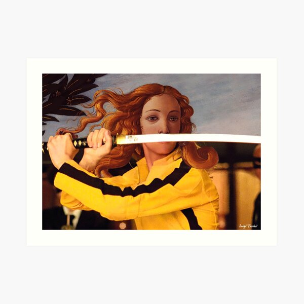 Botticelli Venus & Beatrix Kiddo in Kill Bill Art Print