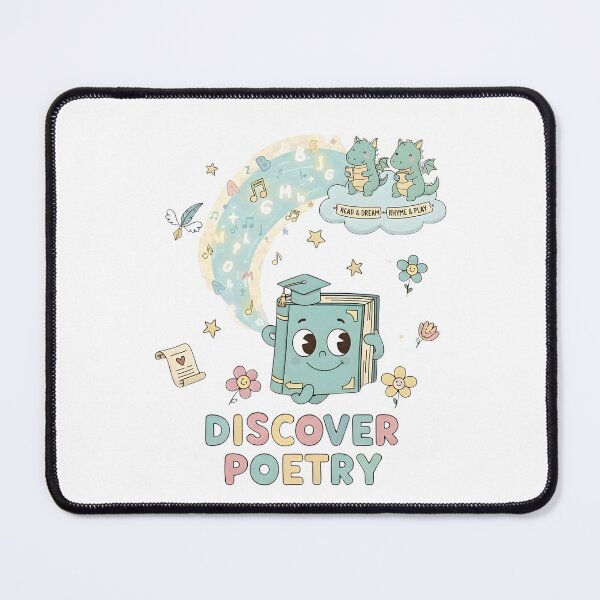 Item preview, Discover poetry: Fantasy book, adorable dragons, reading, adventure, art. designed and sold by VibranPalette.