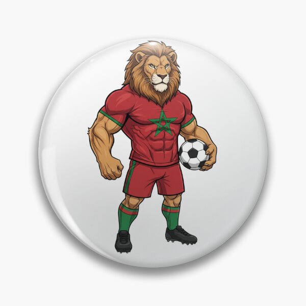 Item preview, Powerful Moroccan Lion Football Mascot 2026 designed and sold by ArtByKatti.