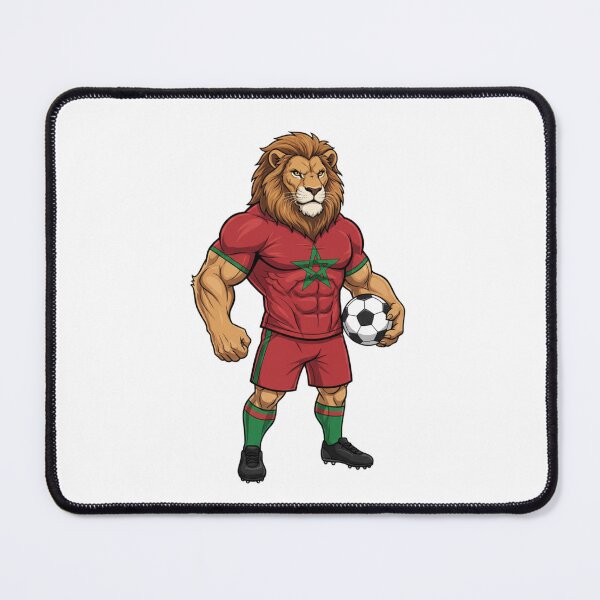 Item preview, Powerful Moroccan Lion Football Mascot 2026 designed and sold by ArtByKatti.