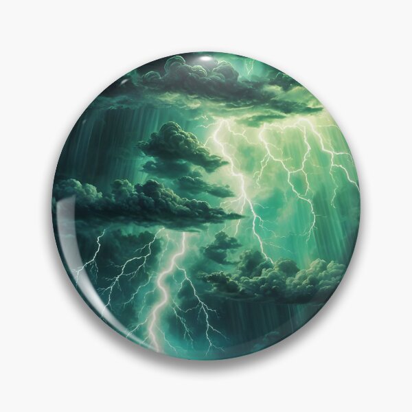 Item preview, Green Lightning Bolt in Thunderstorm, Ai Generated Art  designed and sold by ACC .