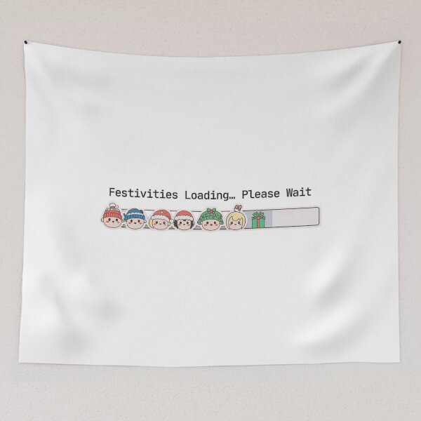 Item preview, Festivities Loading… Please Wait 2 – Cozy Introvert Holiday Humor, Kawaii Christmas designed and sold by PIXelayDesigns.