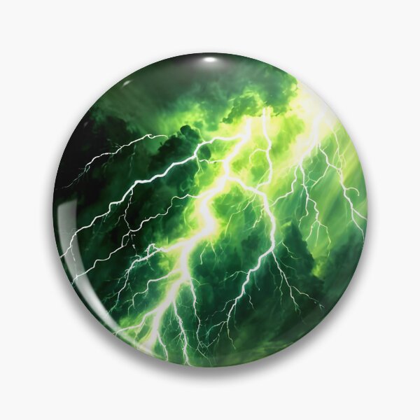 Item preview, Green Lightning Bolt in Thunderstorm, Ai Generated Art  designed and sold by ACC .