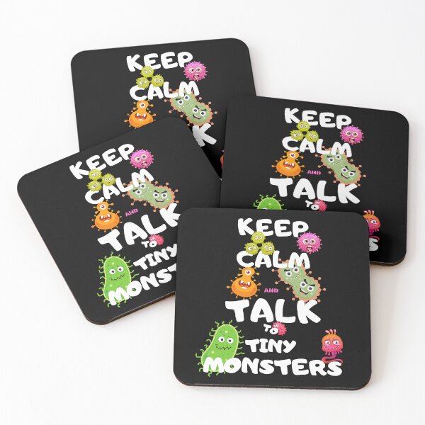 Item preview, Funny Bacteriologist Gift – Keep Calm and Talk to Tiny Monsters T-Shirt designed and sold by BLAKZONE.