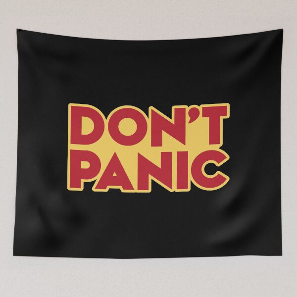 Item preview, dont panic, 42, the hitchhikers guide to the galaxy designed and sold by Captain Banjo.