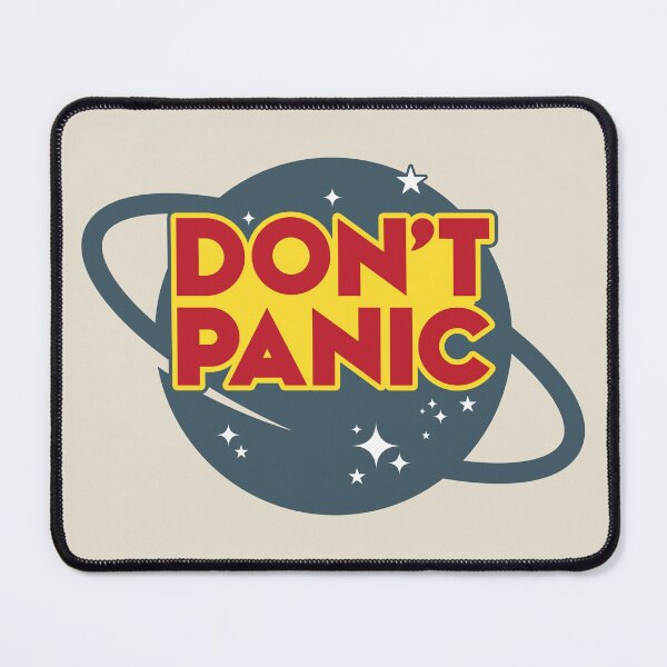Item preview, dont panic, 42, the hitchhikers guide to the galaxy designed and sold by Captain Banjo.
