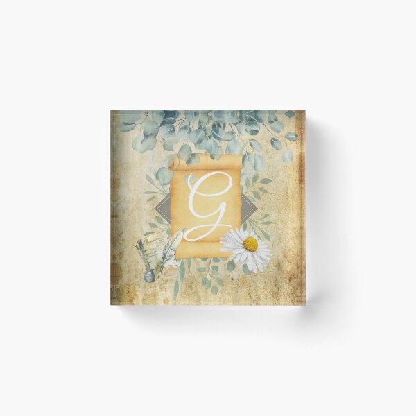 Item preview, Letter G – Vintage Botanical Alphabet – Floral Initial Wall Art – Cottagecore Decor designed and sold by Unefleuralafois.